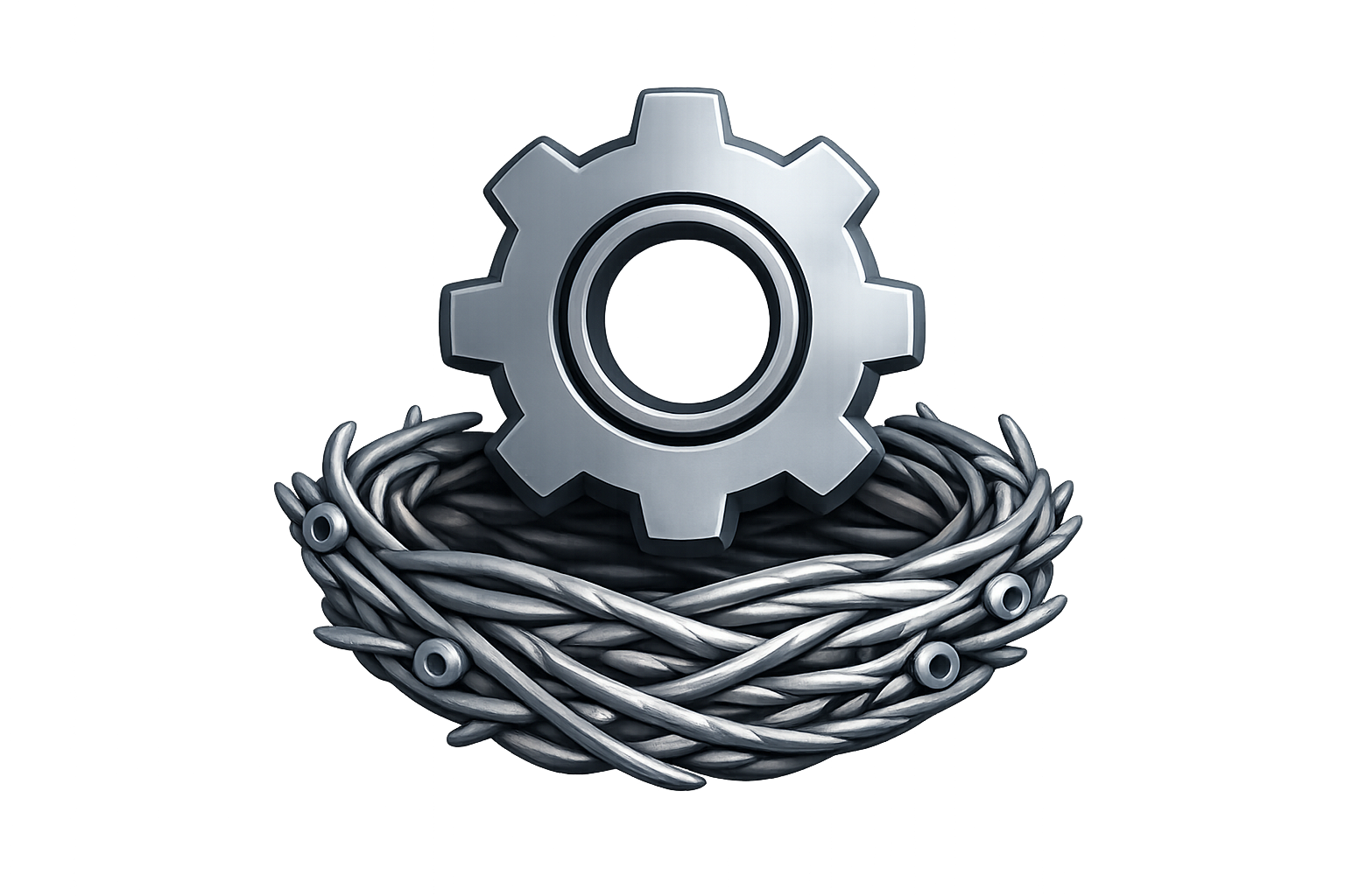 Nestbase logo in silver